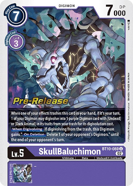 SkullBaluchimon (BT10-080 U) [Xros Encounter Pre-Release Cards]