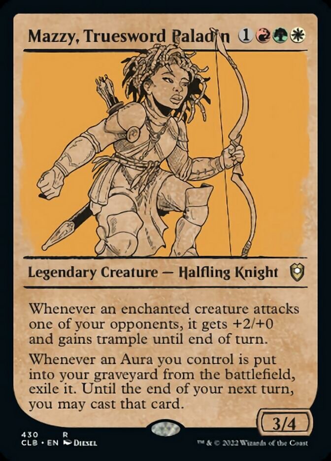 Mazzy, Truesword Paladin (Showcase) (430) [Commander Legends: Battle for Baldur's Gate]