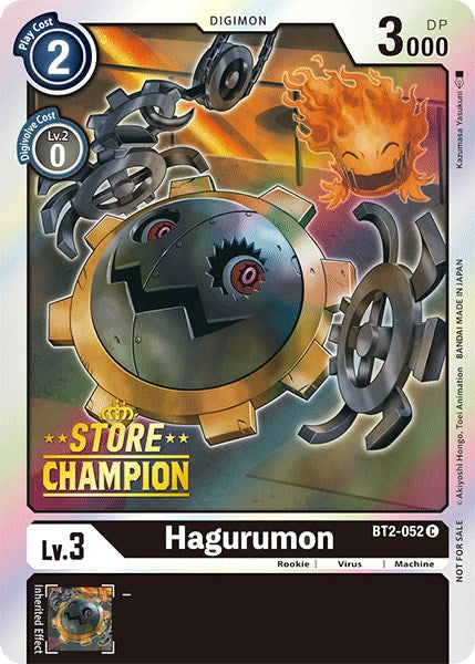 Hagurumon - BT2-052 (Store Champion) (BT2-052 C) [Release Special Booster 1.0]