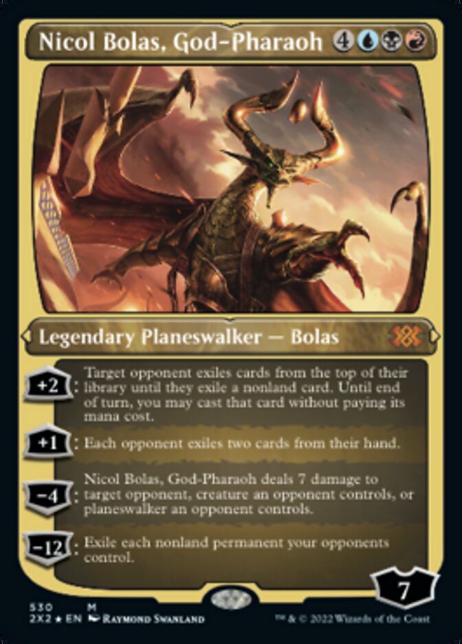 Nicol Bolas, God-Pharaoh (Foil Etched) (530) [Double Masters 2022]
