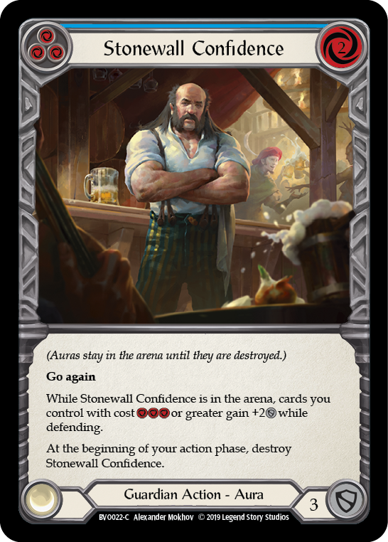 Stonewall Confidence (Blue) (BVO022) [Hero Deck: Bravo]