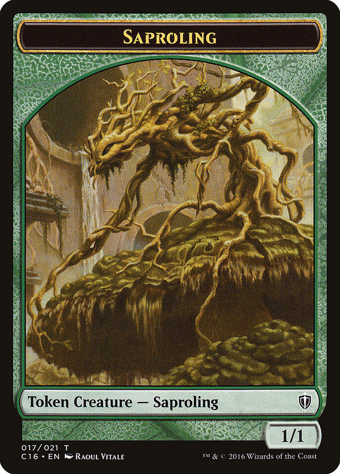 Saproling (016) // Saproling (017) Double-Sided Token (16 // 17) [Commander 2016]