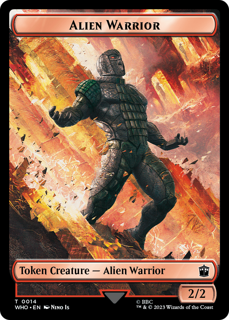Soldier // Alien Warrior Double-Sided Token (8 // 14) [Universes Beyond: Doctor Who]