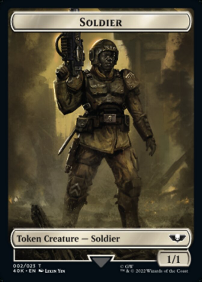 Soldier (002) // Zephyrim Double-Sided Token (2 // 7) [Universes Beyond: Warhammer 40,000]