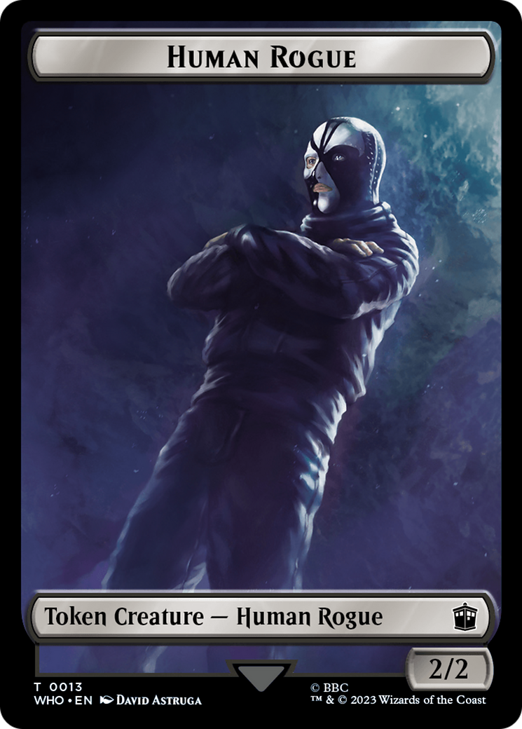 Human Rogue // Beast Double-Sided Token (13 // 17) [Universes Beyond: Doctor Who]
