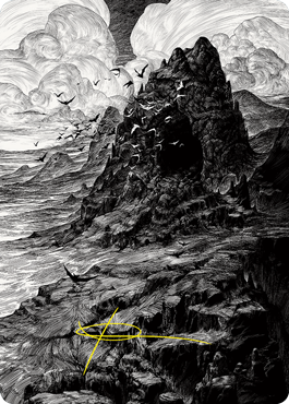 Mountain Art Card (Gold-Stamped Signature) (80) [Art Series: Innistrad: Crimson Vow]