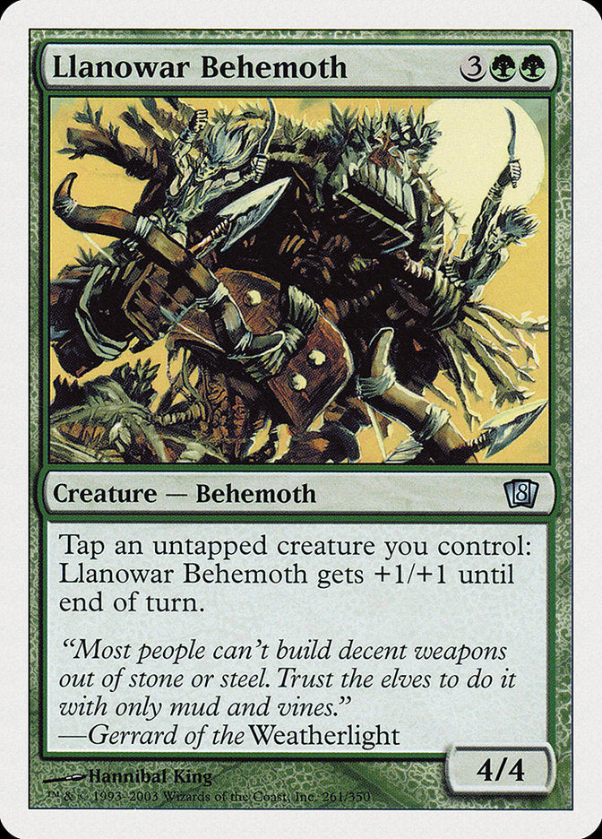 Llanowar Behemoth (8th Edition) (261) [Oversize Cards]