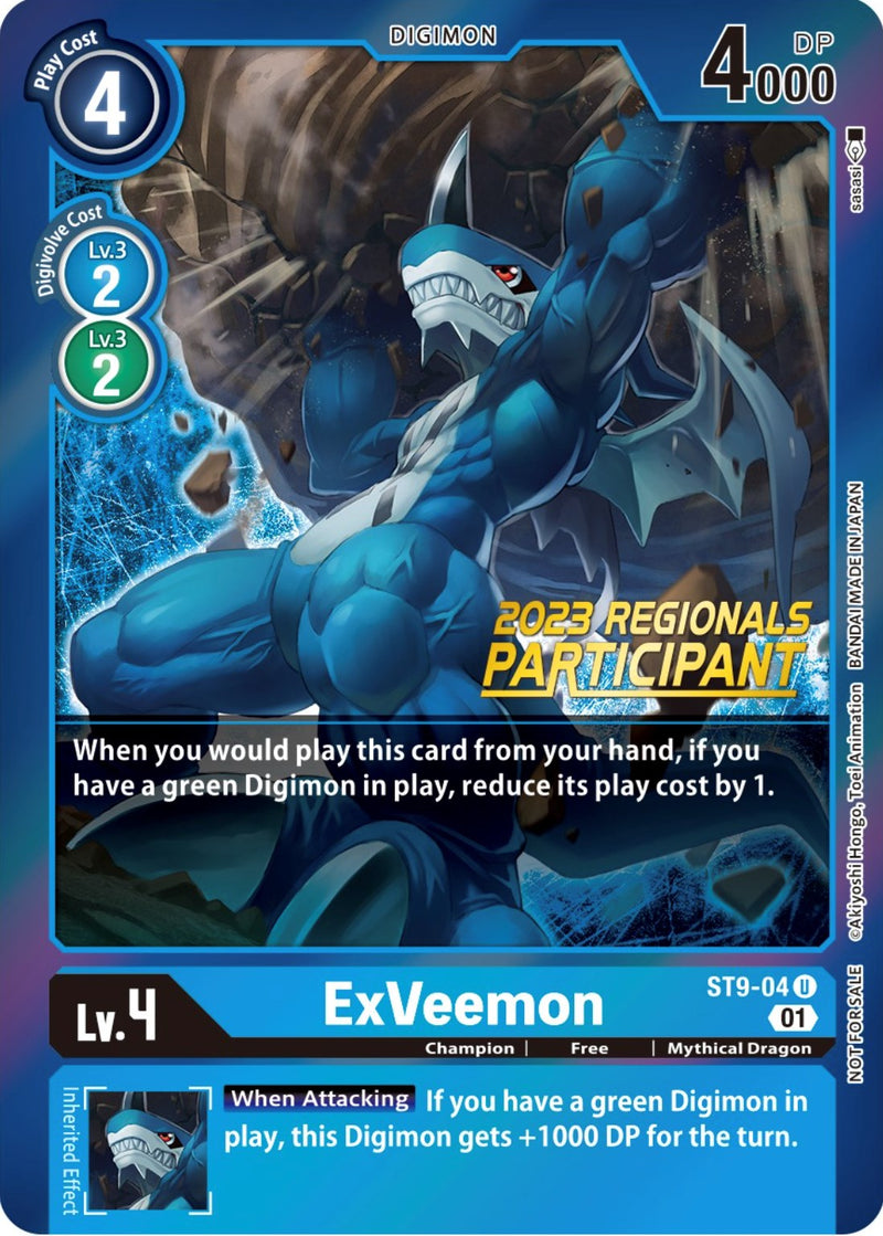 ExVeemon (2023 Regionals Participant) (ST9-04 U) [Starter Deck 09: Ultimate Ancient Dragon]