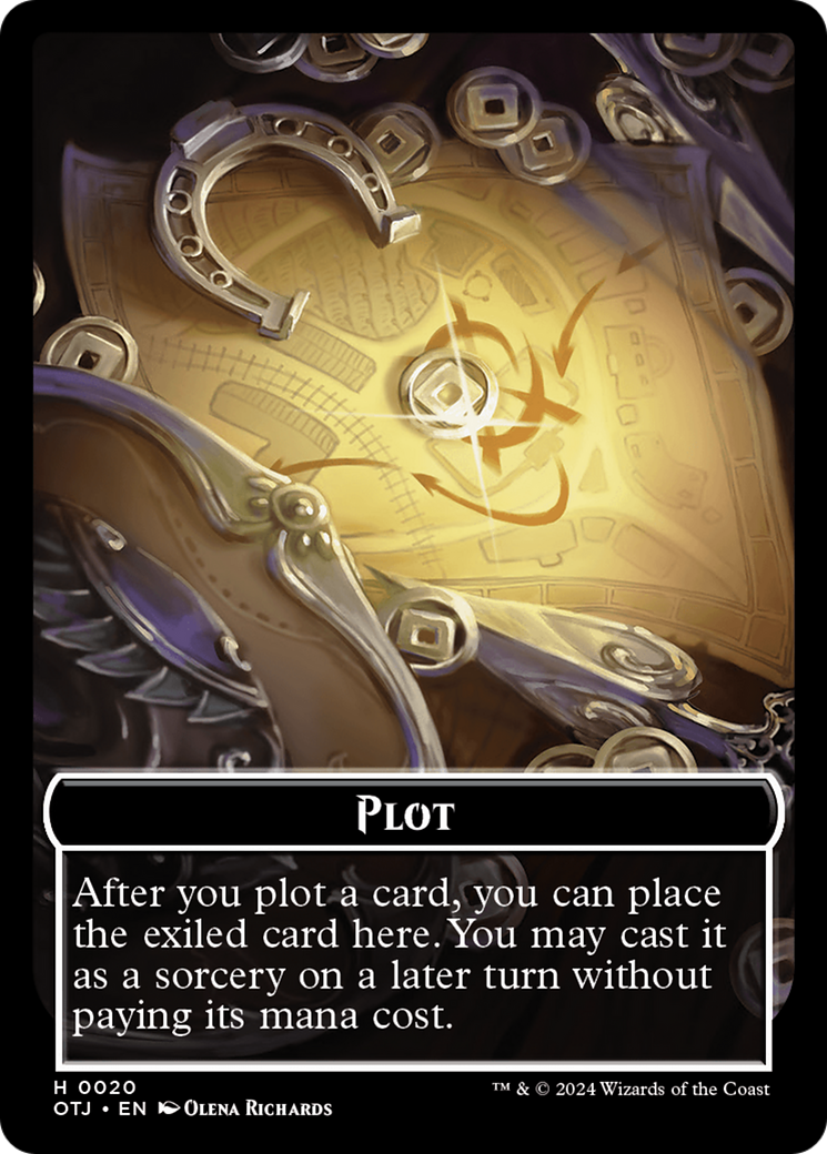 Dinosaur // Plot Double-Sided Token (9 // 20) [Outlaws of Thunder Junction]