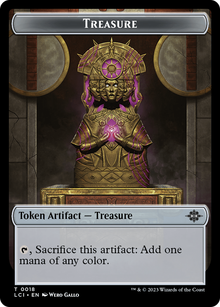 Treasure (0018) // Bat Double-Sided Token (18 // 6) [The Lost Caverns of Ixalan]