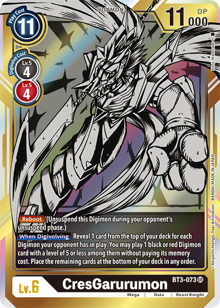 CresGarurumon (Alternate Art) (BT3-073 SR) [Release Special Booster 1.5]