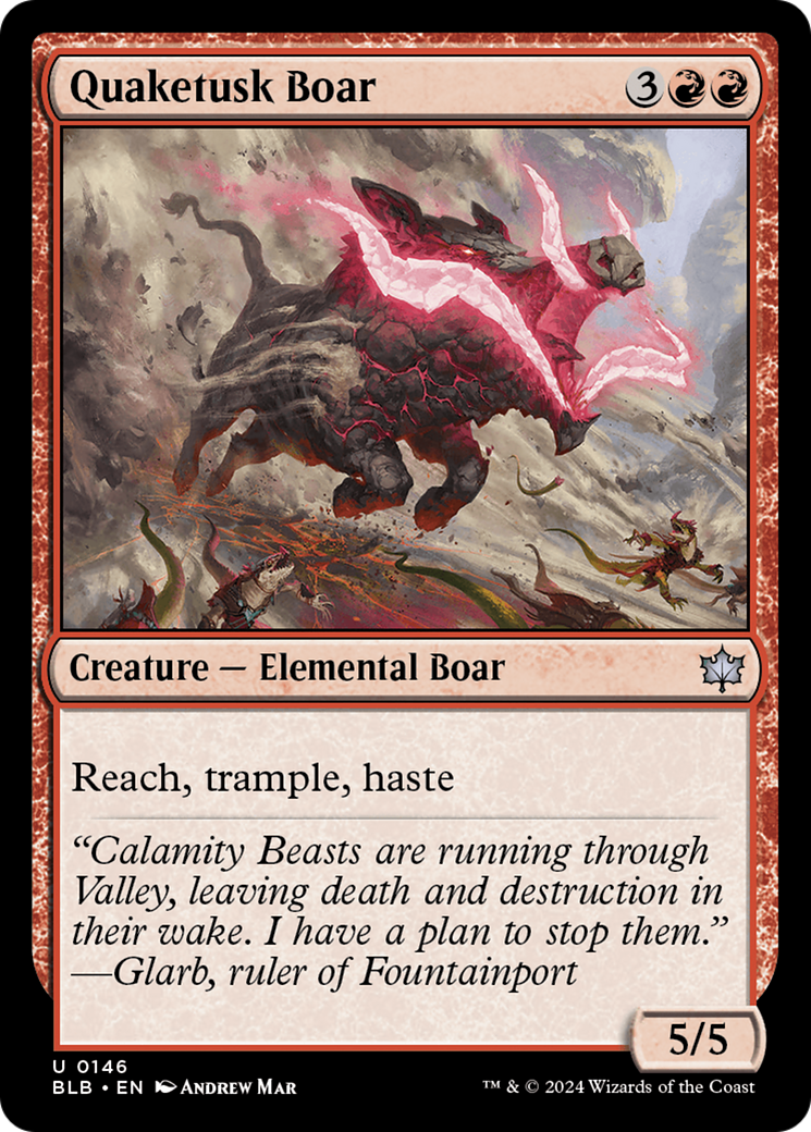 Quaketusk Boar (146) [Bloomburrow]