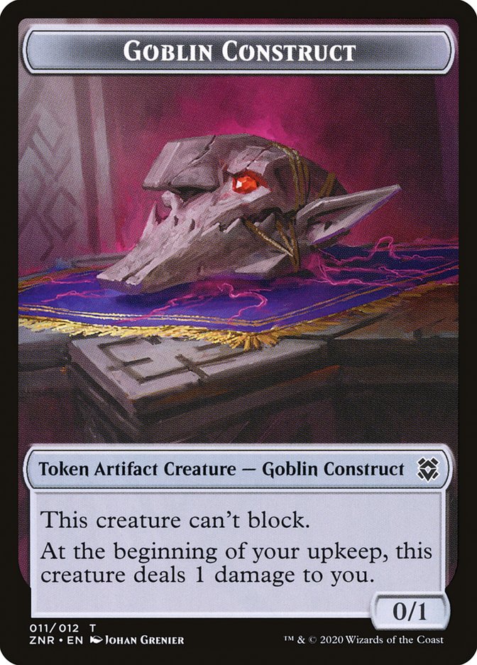 Cat // Goblin Construct Double-Sided Token (2 // 11) [Zendikar Rising]