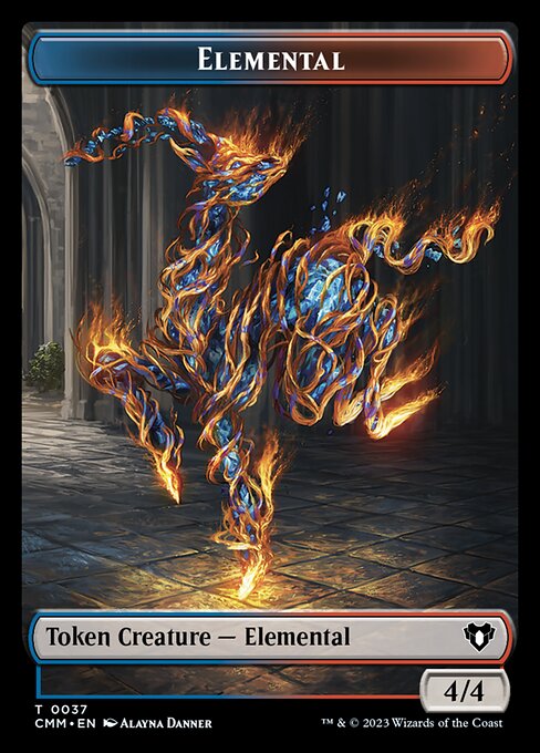 Human Soldier // Elemental (0037) Double-Sided Token (6 // 37) [Commander Masters]