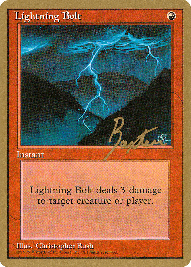 Lightning Bolt - 1996 George Baxter (4ED) [World Championship Decks]