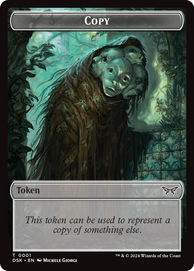 Everywhere // Copy Double-Sided Token (16 // 1) [Duskmourn: House of Horror]