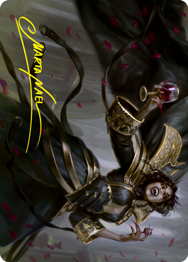 Bloodcrazed Socialite Art Card (Gold-Stamped Signature) (28) [Art Series: Innistrad: Crimson Vow]