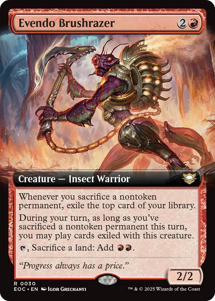 Evendo Brushrazer (Extended Art) (30) [Commander: Edge of Eternities]