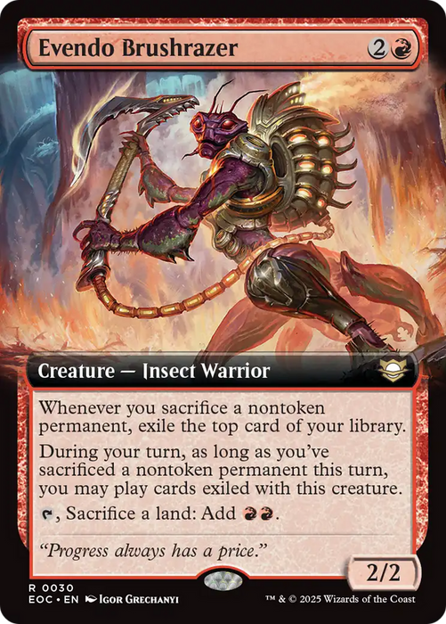 Evendo Brushrazer (Extended Art) [Edge of Eternities Commander]