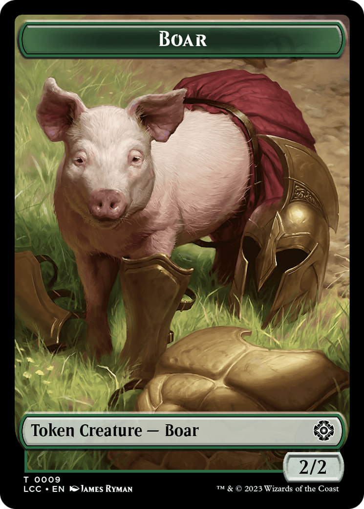 Boar // Merfolk (0005) Double-Sided Token (9 // 5) [Commander: The Lost Caverns of Ixalan]