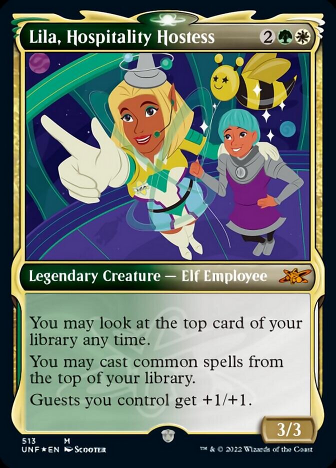 Lila, Hospitality Hostess (Showcase) (Galaxy Foil) (513) [Unfinity]
