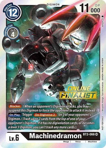 Machinedramon - BT2-066 (2021 Championship Online Regional) [Online Finalist] (BT2-066 SR) [Release Special Booster 1.0]