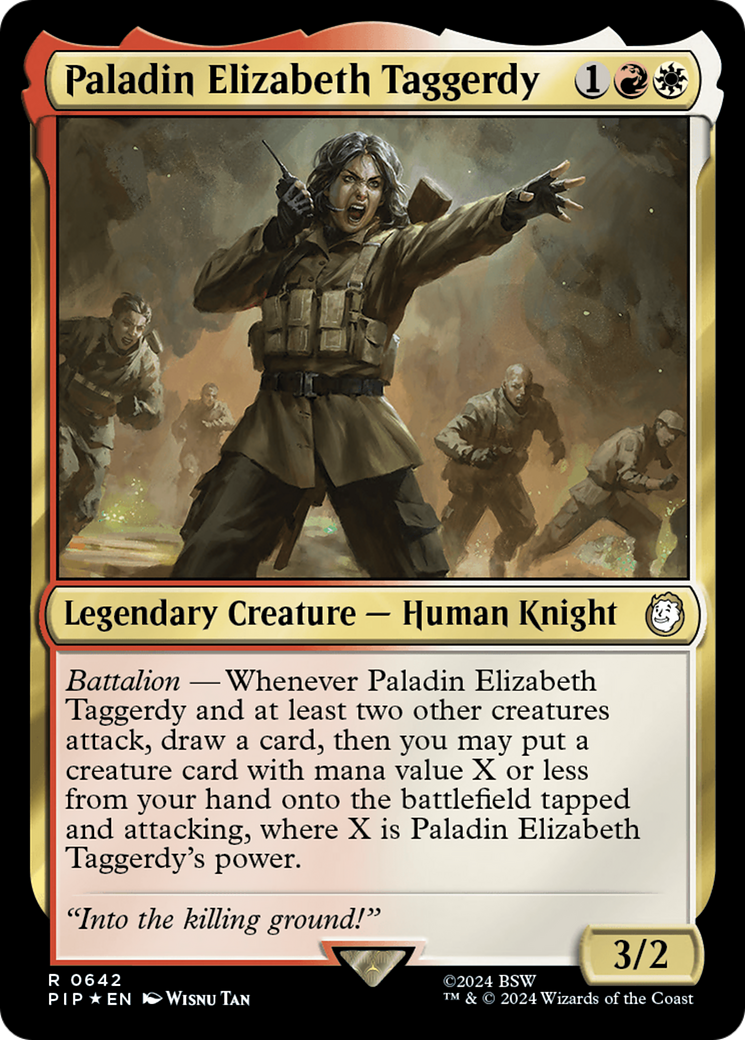 Paladin Elizabeth Taggerdy (Surge Foil) (642) [Universes Beyond: Fallout]