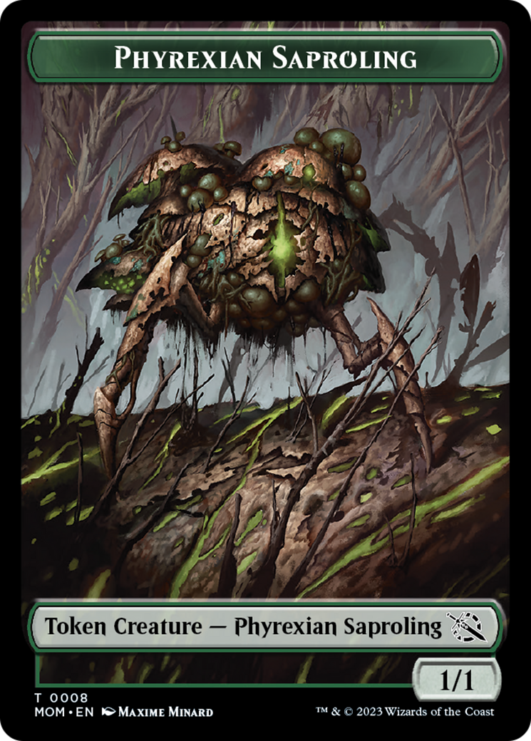 First Mate Ragavan // Phyrexian Saproling Double-Sided Token (6 // 8) [March of the Machine]