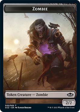 Snake // Zombie Double-Sided Token (1 // 2) [Commander Collection: Black]