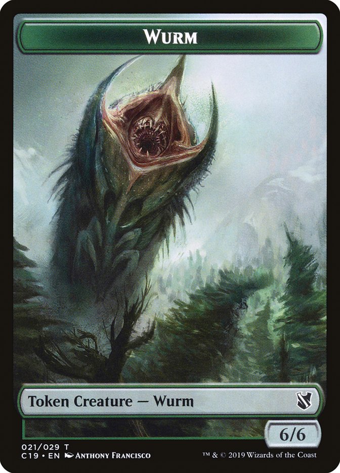 Beast (014) // Wurm Double-Sided Token (14 // 21) [Commander 2019]