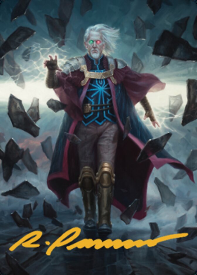 Urza, Planeswalker Art Card (Gold-Stamped Signature) (42) [Art Series: The Brothers' War]