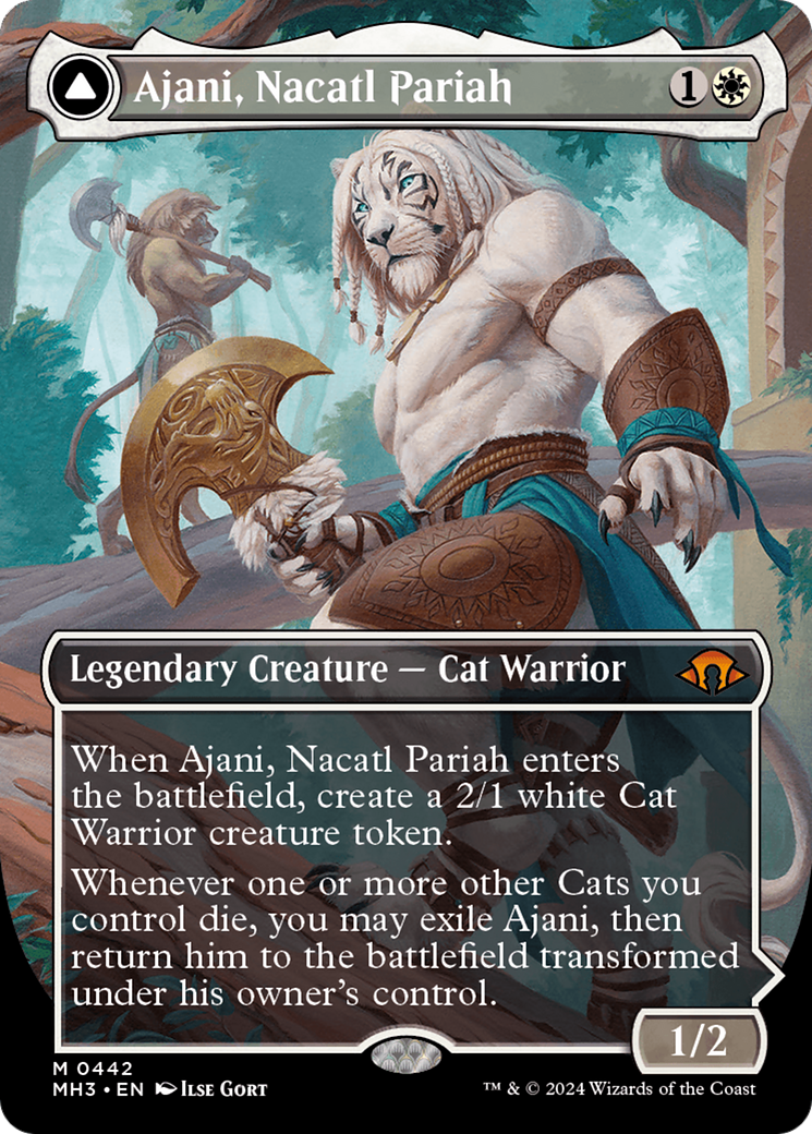 Ajani, Nacatl Pariah (Borderless) (442) [Modern Horizons 3]