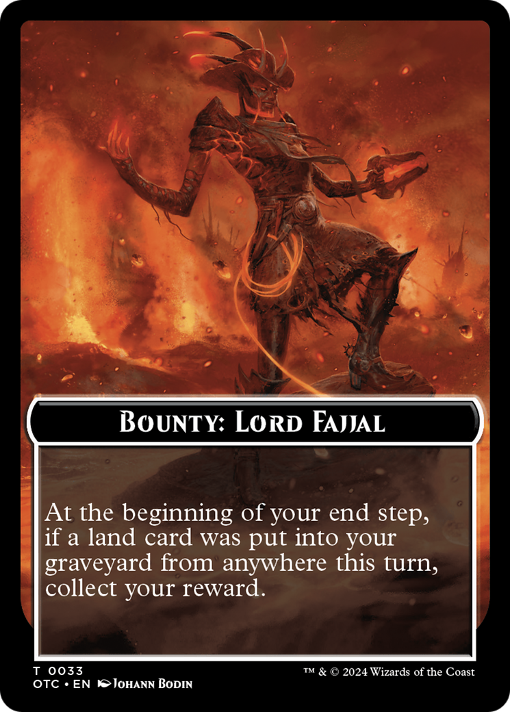 Bounty: Lord Fajjal // Bounty Rules Double-Sided Token (33) [Commander: Outlaws of Thunder Junction]