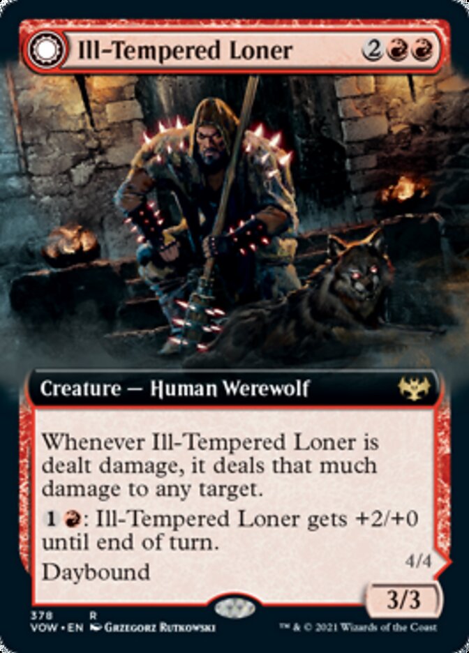 Ill-Tempered Loner (Extended Art) (378) [Innistrad: Crimson Vow]