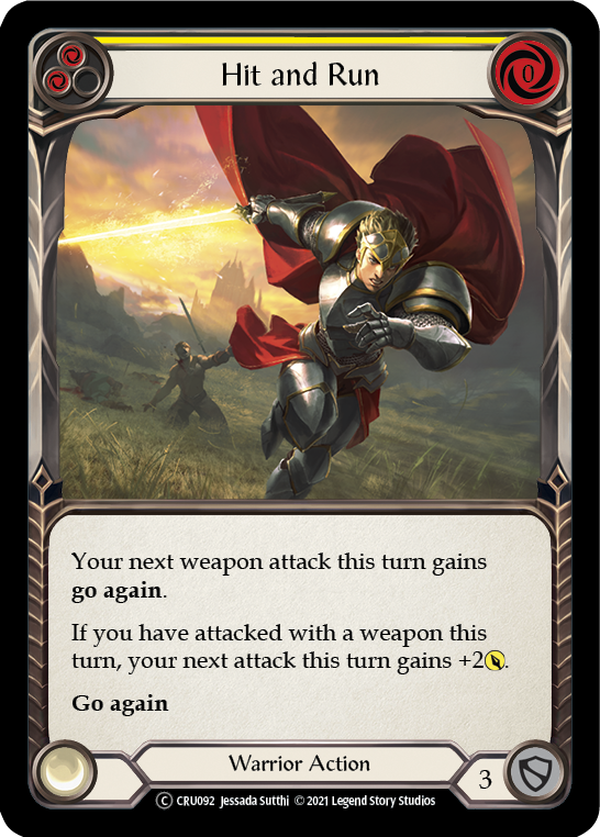 Hit and Run (Yellow) (CRU092) [Crucible of War]