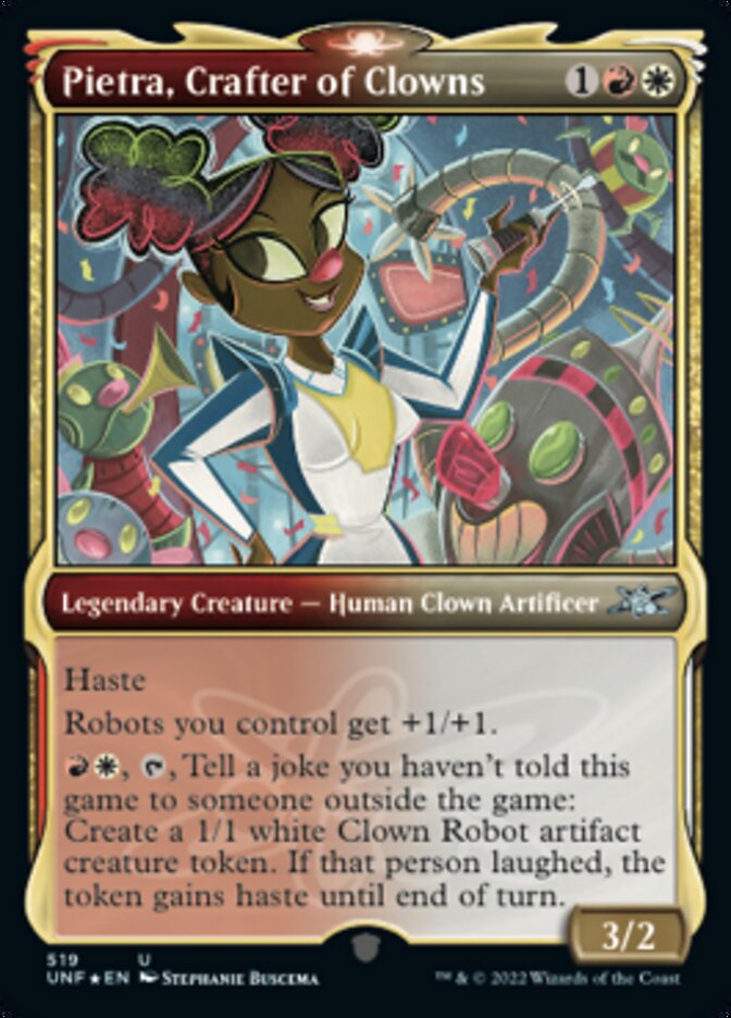 Pietra, Crafter of Clowns (Showcase) (Galaxy Foil) (519) [Unfinity]