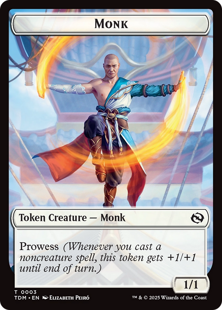 Bird // Monk Double-Sided Token (2 // 3) [Tarkir: Dragonstorm]