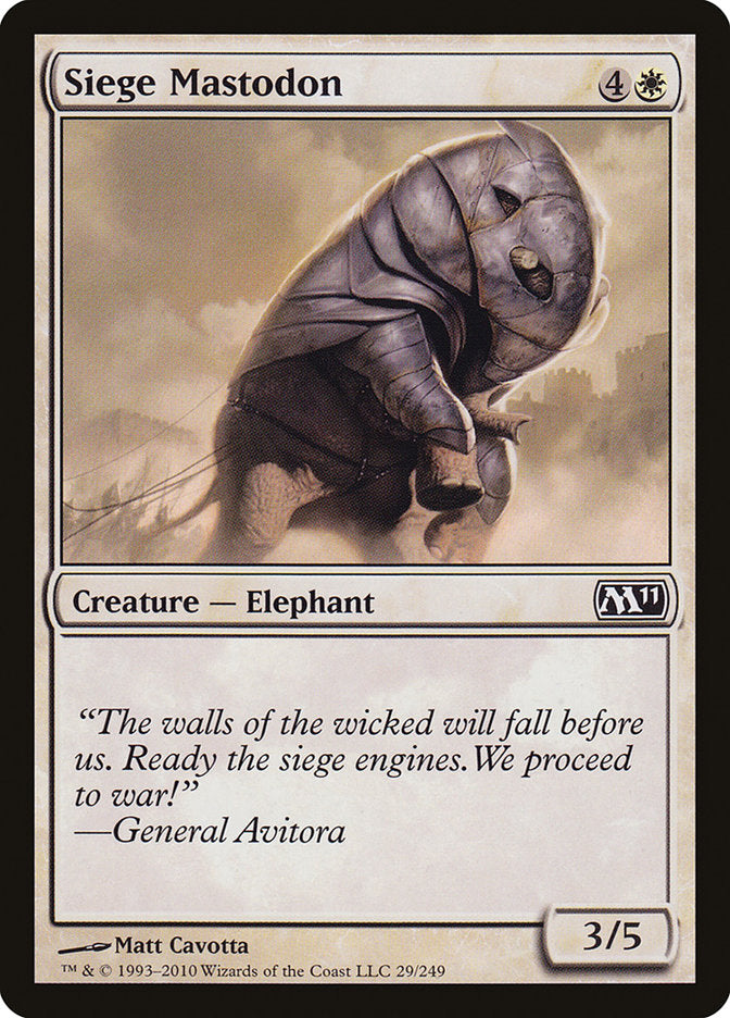 Siege Mastodon (29) [Magic 2011 (M11)]