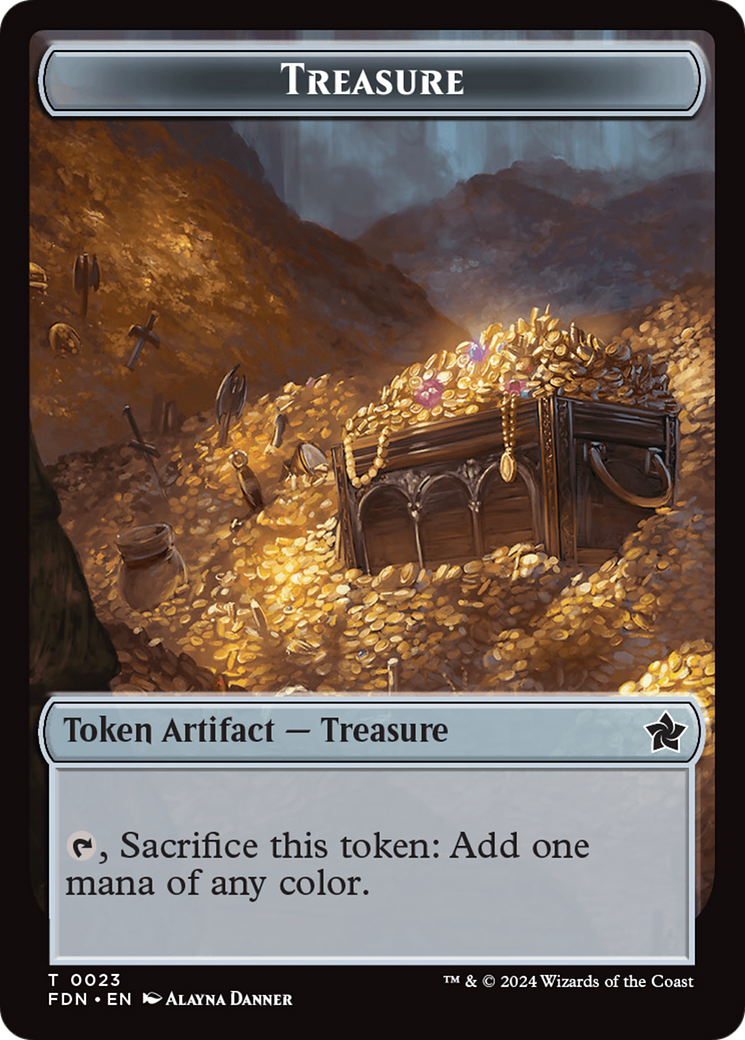 Goblin // Treasure Double-Sided Token (18 // 23) [Foundations]