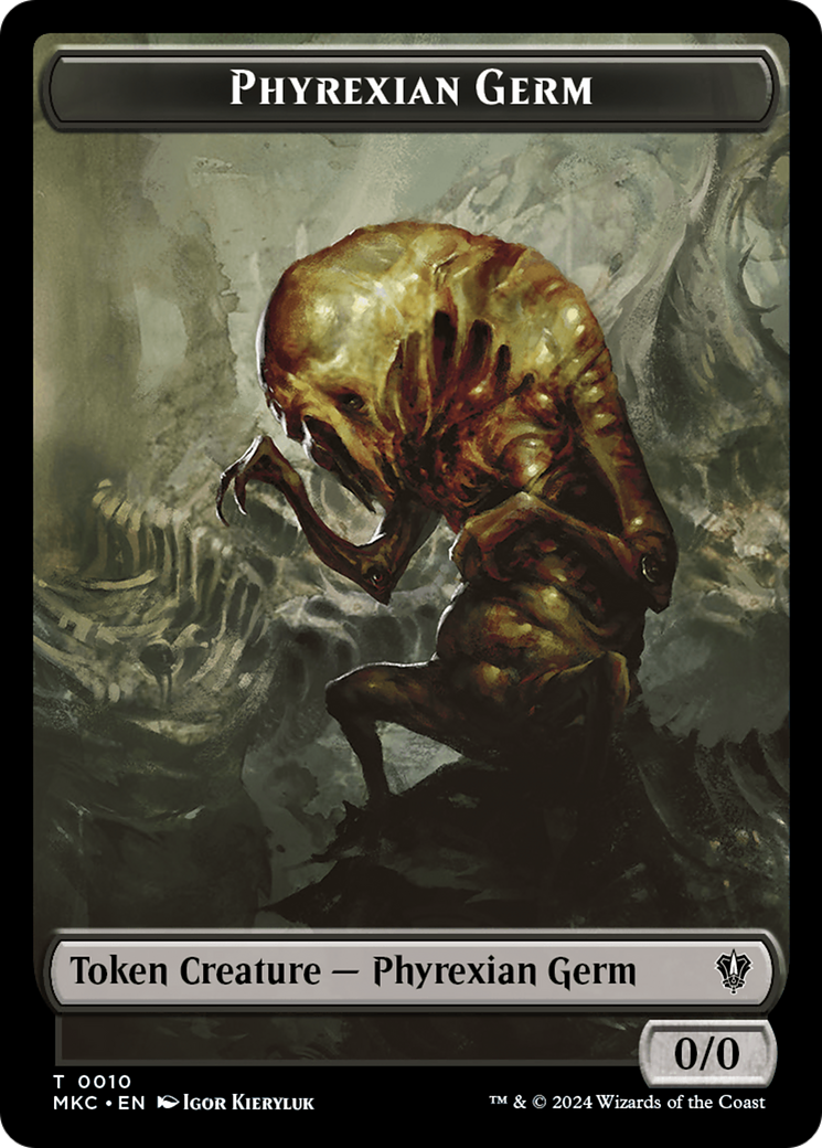 Spirit // Phyrexian Germ Double-Sided Token (4 // 10) [Commander: Murders at Karlov Manor]