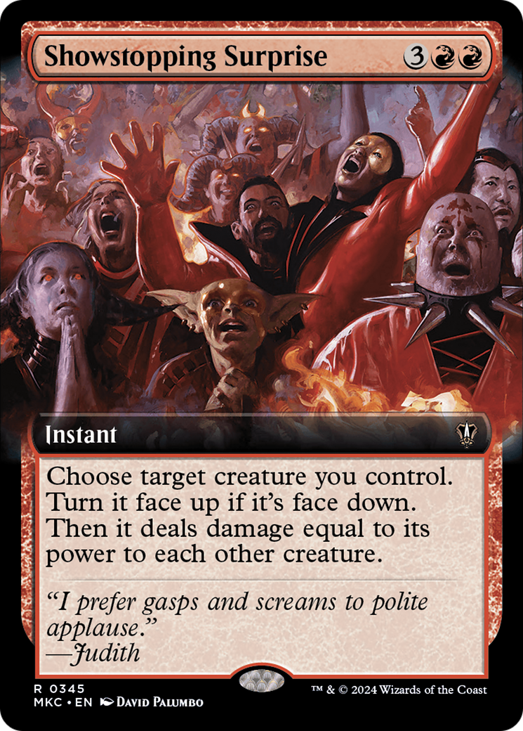 Showstopping Surprise (Extended Art) (345) [Commander: Murders at Karlov Manor]