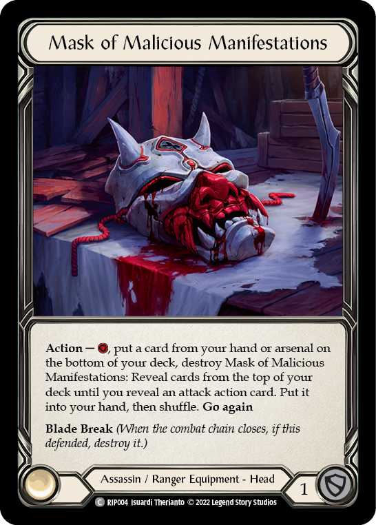 Mask of Malicious Manifestations (RIP004) [Blitz Deck: Outsiders - Riptide]
