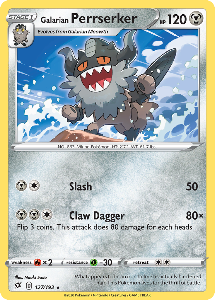 Galarian Perrserker (127/192) [SWSH02: Rebel Clash]