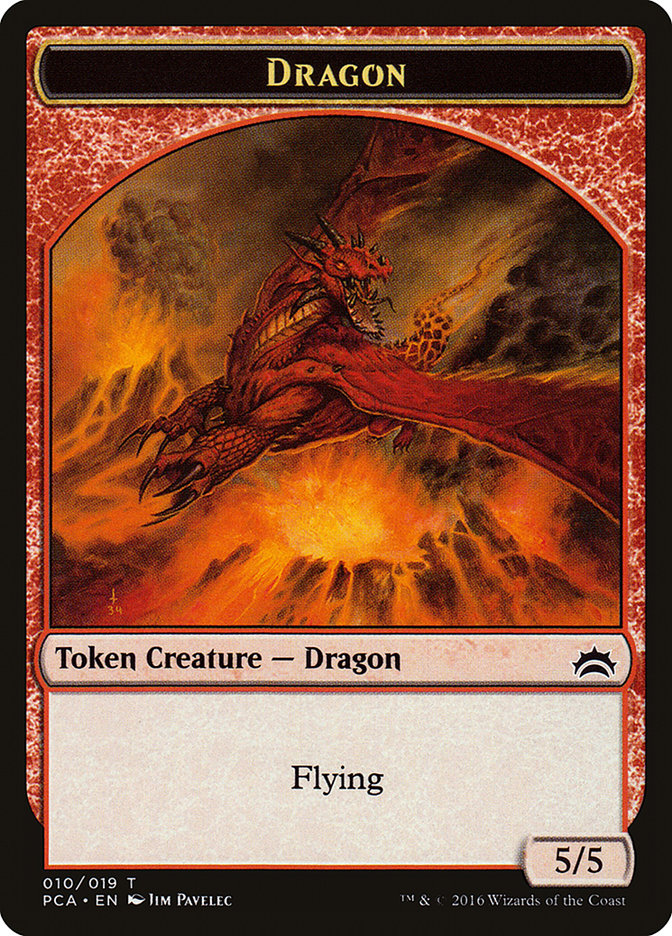 Dragon // Saproling Double-Sided Token (10 // 19) [Planechase Anthology]