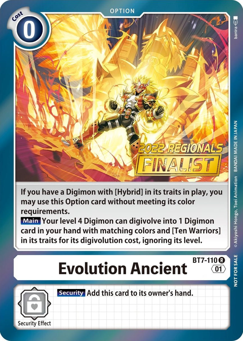 Evolution Ancient (2022 Championship Offline Regional) [Online Finalist] (BT7-110 R) [Next Adventure]