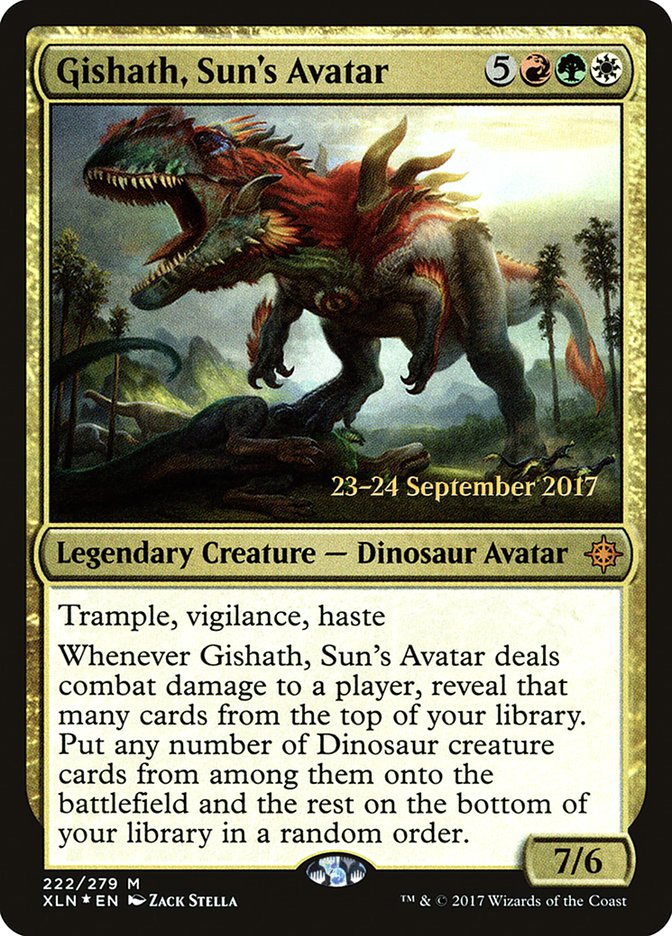 Gishath, Sun's Avatar (XLN) (222) [Prerelease Cards]