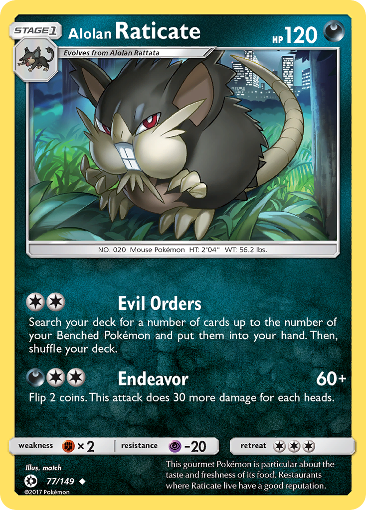 Alolan Raticate (77/149) [SM Base Set]