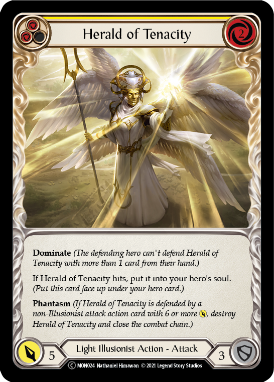 Herald of Tenacity (Yellow) (MON024) [Monarch]