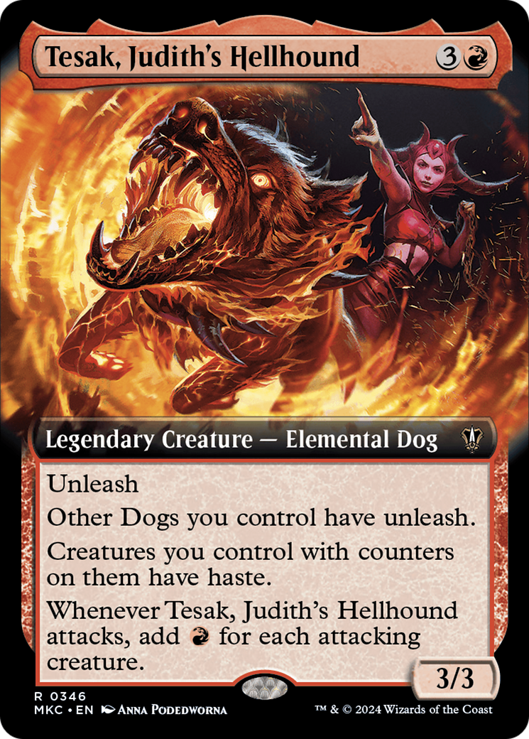 Tesak, Judith's Hellhound (Extended Art) (346) [Commander: Murders at Karlov Manor]
