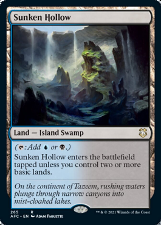 Sunken Hollow (265) [Commander: Adventures in the Forgotten Realms]